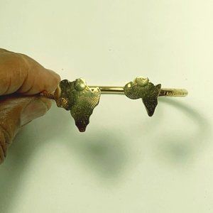 Solid Brass 90s Map of Africa Bangle